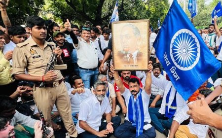 यूपी में भारत बंद का असर: सपा-बसपा और भीम आर्मी के कार्यकर्ता उतरे सड़कों पर, हाईवे जाम, निकाला जुलूस