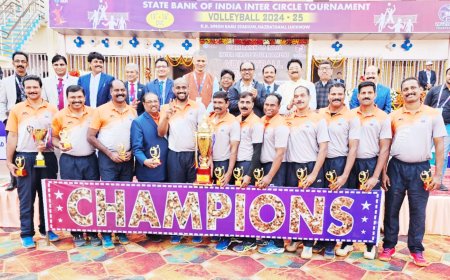 स्टेट बैंक इंटर सर्कल वॉलीबॉल टूर्नामेंट में तिरुअनंतपुरम की जयपुर पर 3-1 से जीत