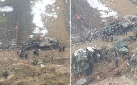 सेना का ट्रक जम्मू-कश्मीर के बांदीपोरा में खाई में गिरा, तीन जवान शहीद, चार घायल