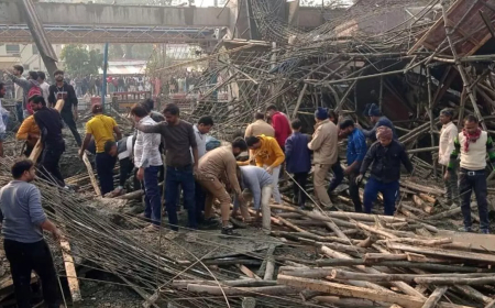 कन्नौज रेलवे स्टेशन पर निर्माणाधीन लेंटर गिरने से हुआ बड़ा हादसा, कई मजदूर दबे
